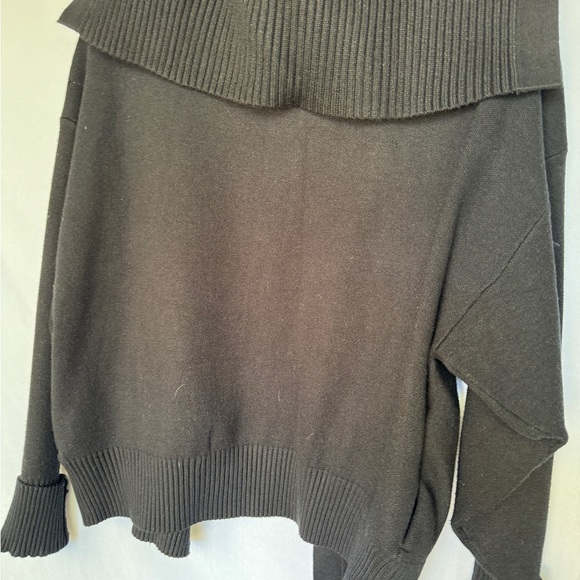 Zara Black Cardigan with Large Collar and Silver Buttons - Picture 4 of 4